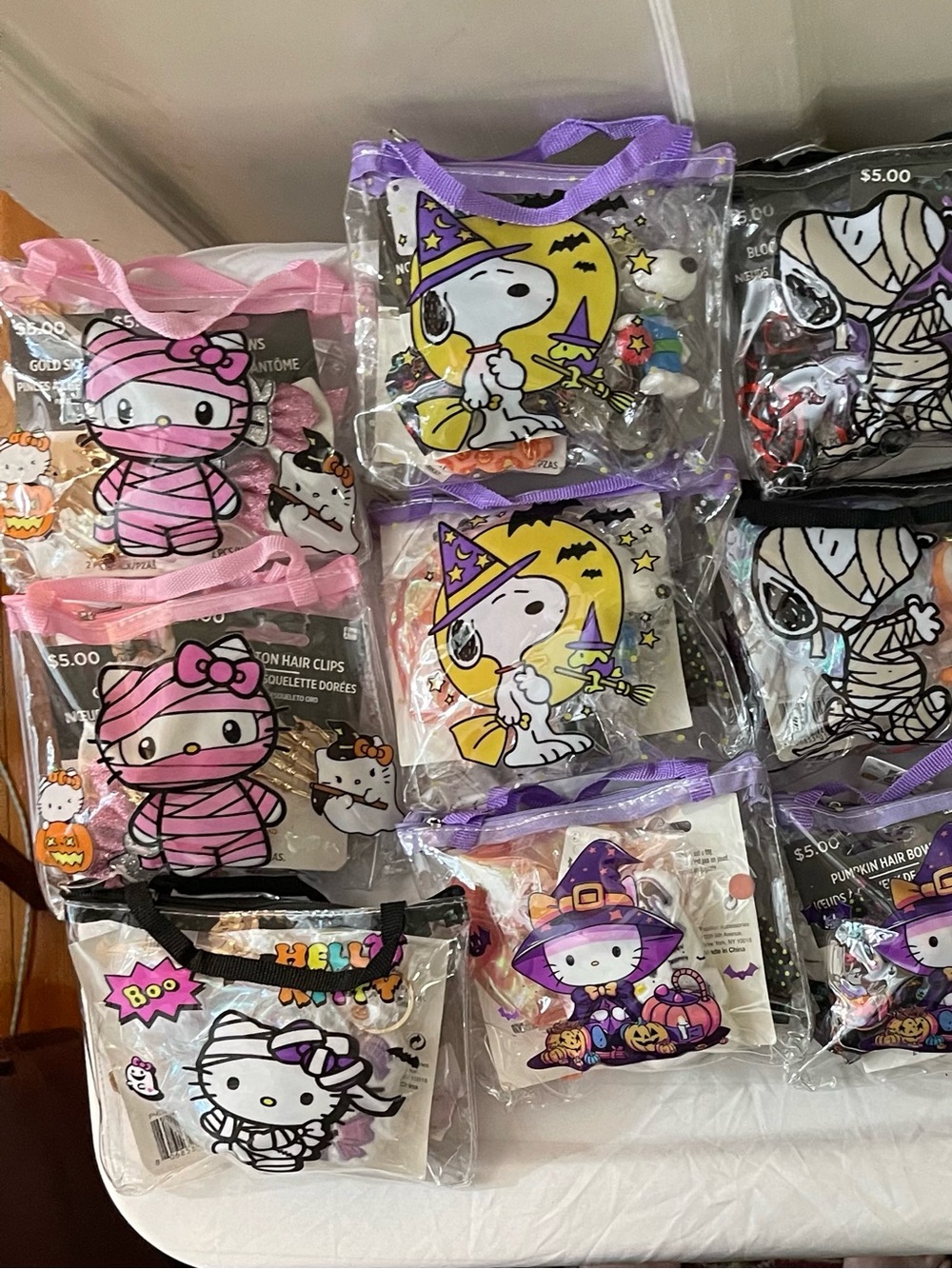 Halloween Boo Basket Bonanza: Character Bows, Bags and Bag Charms! $25 each set